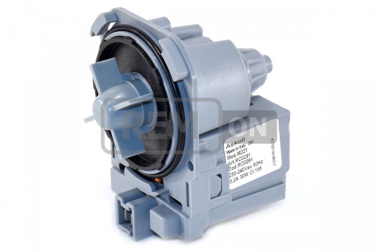 Насос пральної машини Askoll M221 30W 3 засувки (фішки спереду)